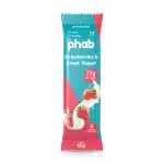 Phab Protein Bars, Pack of 6 - Strawberries & Greek Yogurt | 21g Protein, 0 Added Sugar, 0 Trans Fats