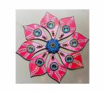 Aarya Ovation Pink Wooden Handicraft Rangoli Decorative Showpiece 16 cm (Pack of 1)
