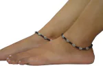 Mewow Trends Floral Treasure Adjustable Alloy Anklet (Pair of 2)
