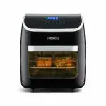 Hestia Appliances, 1800W, 12L Nutri-Wave Air Fryer cum Oven| 6-in-1 Functions, Air fry+Grill+Roast+Reheat+Bake+Dehydrate | Aero Smart Technology| Uses 95% less oil | Presets for Indian Cooking | Recipe Book+Manual | Black