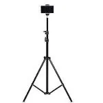 Reepud 7 Feet (210 Inch) strong Metal mobile phone tripod/camera stand Tripod (Black, Supports Up to 2000 g)