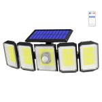 Homehop 300 Led Solar Motion Sensor Wall Light for Outdoor Home Garden Waterproof Wireless Security Lamp(Cool White,ABS)