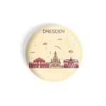 Dhcrafts Brown Metal Dresden Printed Fridge Magnet, 5.8 Cm