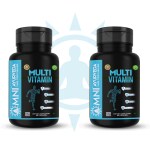 Omni Ayurveda | Multivitamin Capsules For Men & Women with Probiotics and Minerals 800mg (2 x 60 Capsules)