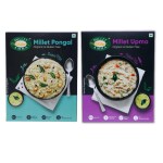 Millet Amma Organic Millet Breakfast Rava Upma - 250 gm and Pongal Mix - 250 gm, Combo Pack - 500 gm, Easy & Ready to Cook , Instant Millet Breakfast Mix , 100% Vegan
