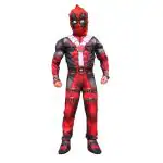 Vritraz Kids Deadpool 3D Superhero Cosplay Bodysuit - S