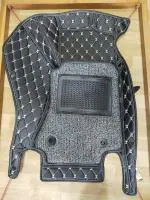 Bluzon Leather Standard Mat For Volkswagen Vento (Black)