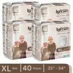 Lyfcare Classic Pull-Up Pants | Waist Size (35-54 Inch) Adult Diapers - XL (40 Pieces)