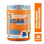 Fast&Up BCAA Basic (40 Servings, Blueberry Flavour) BCAA Supplement Powder with 2:1:1 Ideal Ratio Leucine, Isoleucine & Valine - Pre/Post & Intra Workout Supplement For Recovery & Performance Boost