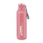 Dhara Stainless Steel Quench Inner Steel Water Bottle 700 ml Dark Peach| Leakproof | Airtight | Easy to open | Insulated Water Bottle | Easy to carry