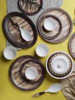 Servewell Persian Matte 31 Piece Melamine Dinner Set - Woody Work