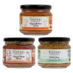 TOOOOD Onion and Tomato Masala, Royal Makhani Gravy and White Gravy No Colours, Artificial Flavours and No Added Preservatives - 300 g (pack of 3)