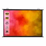 Multy Byte Map/Calender Type Projector Screen, 4 Feet x 6 Feet, Full HD 1080P, 3D and 4K Ready, High Gain Fabric, Matte Finish, 4:3 Aspect Ratio, Universal Compatibility.