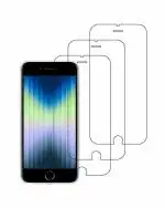 GADGETRONICS iPhone Se 3 Transparent Tempered Glass Scratch Resistant Screen Protector (Pack of 3)