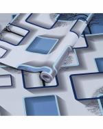 UZANIYA Multicolour Geometric Vinyl Self Adhesive Wall Sticker (45 X 1000 cm)