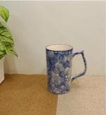 Caffeine Blue Ceramic Milk Mug, 500 Ml