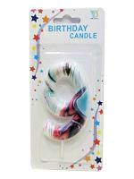 Hippity Hop Multicolor Number Birthday Candle
