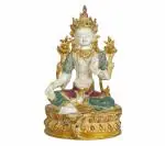 Kartique Decorative Brass Tibetan Buddhist Goddess Tara Idol - 7.5 inch