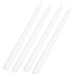 Indoblaze Unscented White Taper Candles | Long Candles for Home Decor | Candle Sticks Pack of 4