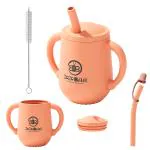 ZoZoBaa Shatterproof Pink U-Shape Silicone Sippy Cup - 150 ml 6 Months And Up