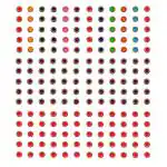 Vama Fashions Golden Diamond Multicolor Maroon Red Stone Bindi Sticker For Ladies - 180Bindi Forehead Multicolor Bindis