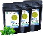 Dophie Peppermint Matcha Green Tea Superior Culinary Grade Matcha Green Tea With Mint 100g (Pack Of 3)