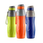 Cello Puro Sports 900 | Plastic Water Bottle | Leak Proof & Handy And Durable | Set Of 3 | 720 Ml Each, Assorted