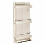 Cipla Plast White Plastic Prince Corner Cabinet Shelf 62x30x14 cm