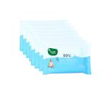 Mother Sparsh Thick Fabric Baby Water Based Unscented Wipe 10 Pcs (Pack Of 8)