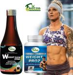 Inlazer Proz Weight Gain Capsule And Weight Gain Syrup Combo Pack, Weight Gainer Whey Protein (200 ml, Unflavoured)