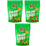 MevaBite Punjabi Chole Namkeen/Chickpeas Namkeen 3x100g Zipper Pack