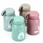 NIRLON Cute Bunny water bottle for kids - 380 ml | Cute Rabit Print Water Bottle for Boys and Girls | Kids Return Gift | Water Bottle Sipper (Multicolor)