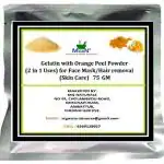 MGBN Gelatin With Orange Peel Powder Mix 2 In 1 Use For Face Mask, Hair Removal Skin Care 75 gm