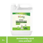 Koparo Dishwashing Liquid Natural and Non Toxic Dish Wash Liquid Baby Safe Dish Cleaning Gel - 5 Liters , Pack of 1