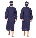 Epicure wears Unisex Male Female Surgeon Gown Surgical Gown OT Gown OT Dress with Mask and Cap Ideal for Doctors Dentists and Healthcare Professionals Pack of 2