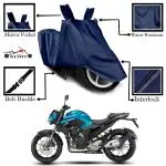 Aashtik Mart Yamaha FZ 25 Motorcycle Bike Scooty Cover Navy Blue Colour Water Resistant - UV Protection & Dust Proof Imported Fabric Quality,Sun Protection,Weather Bike - Scooty Two Wheeler Body CoverYamaha FZ 25