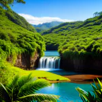 Love Creation A4 Size poster print for creative wall art- tropical-oasis-10542(Non Sticker)