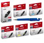 CANON PGI 750 BK & CLI 751 XL B/C/Y/M/GY Ink Cartridge (SET OF 6 )with 3in1 Multi-Function Creative Mobile Phone Stand