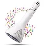 Keeva WS-1698 Handheld Wireless Microphone Mic with Audio Recording Bluetooth Speaker Wireless with Super Sound speaker Microphone (White ,Color)