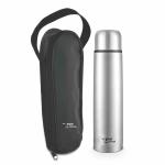 Jivo Infinite Flamingo Stainless Steel Thermosteel Insulated Flask Bottle 1000ml-Silver | Flip Pro Lid | Odorless | Keeps Drinks Hot/Cold for 18 Hours | Zipper Bag Included, Thermosteel bottle 1000ml