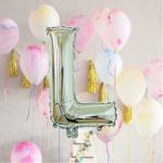 AMFIN (28 inch) Letter L Alphabet Foil Balloon - Silver