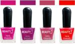 OUR Beauty Multicolor High Quality Quick Dry Long Lasting Hd Colors Nail Polish Pcs Vc33, 32 ml (Set Of 4)