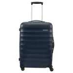 American Tourister Trolley Bag For Travel | BARCELONA 69 Cms Polycarbonate Hardsided Medium Check-in Luggage Bag | Suitcase For Travel | Trolley Bag For Travelling, Midnight Blue