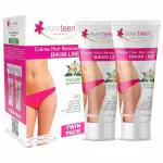 everteen 50g+50g Natural Bikini Line Hair Remover Creme for Women - 1 Twin Pack