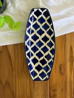 Caffeine Blue Ceramic Snack Tray