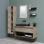 Cipla Plast Glam Look Plastic Bathroom Cabinet With Mirror 49x42x12 cm