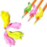 SYGA Fish Style Silicone Pencil Grips for Kids Handwriting Pencil Holder for Children Preschoolers Writing Training Grip Assorted Color - 5 Pcs