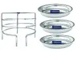 TENNYSON STAINLESS STEEL THATTU IDLI DHOKLA STAND 3 PLATES