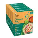 Organic Tattva Organic Uttapam Instant Breakfast Mix Source of Protein NO Cholesterol and NO Trans-Fat Makes 7-8 Uttapam No Artificial Color, Flavour and Preservatives (Pack Of 4 _ 800 Gram)