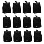 Lify Black Nylon Shoe Organizer Bags (Pack of 12)